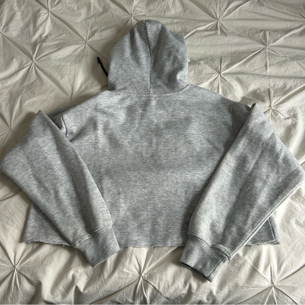 FALL Grey Cropped  Hoodie - Picture 3 of 3
